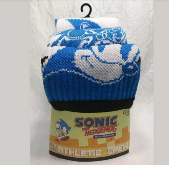 Bioworld Other - Sonic the Hedgehog Athletic Crew Socks 3 Size 8-12